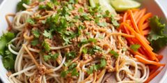 Cold Noodle Salad With Spicy Peanut Sauce