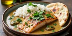 Coconut-Miso Salmon Curry