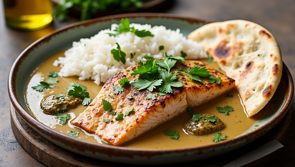 Coconut-Miso Salmon Curry