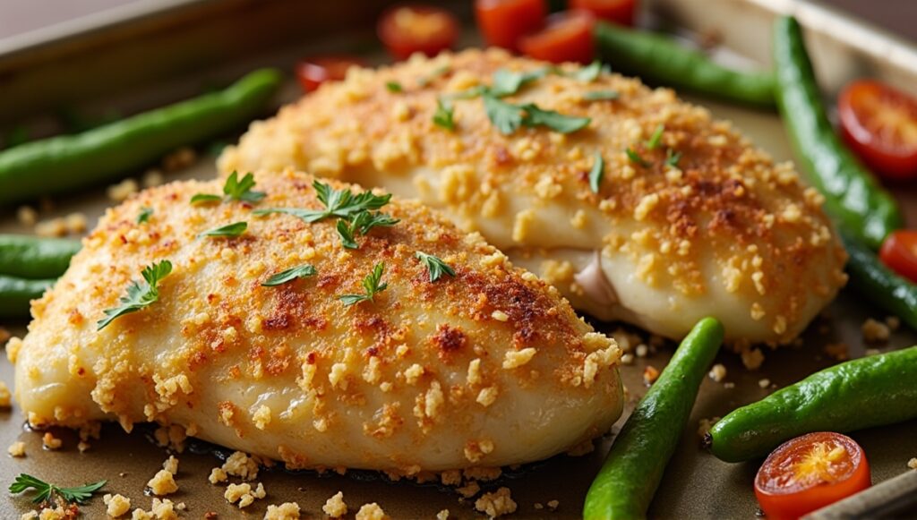 Sheet Pan Parmesan Chicken and Veggies β A Quick & Healthy Dinner 5 Sheet Pan Parmesan Chicken and Veggies