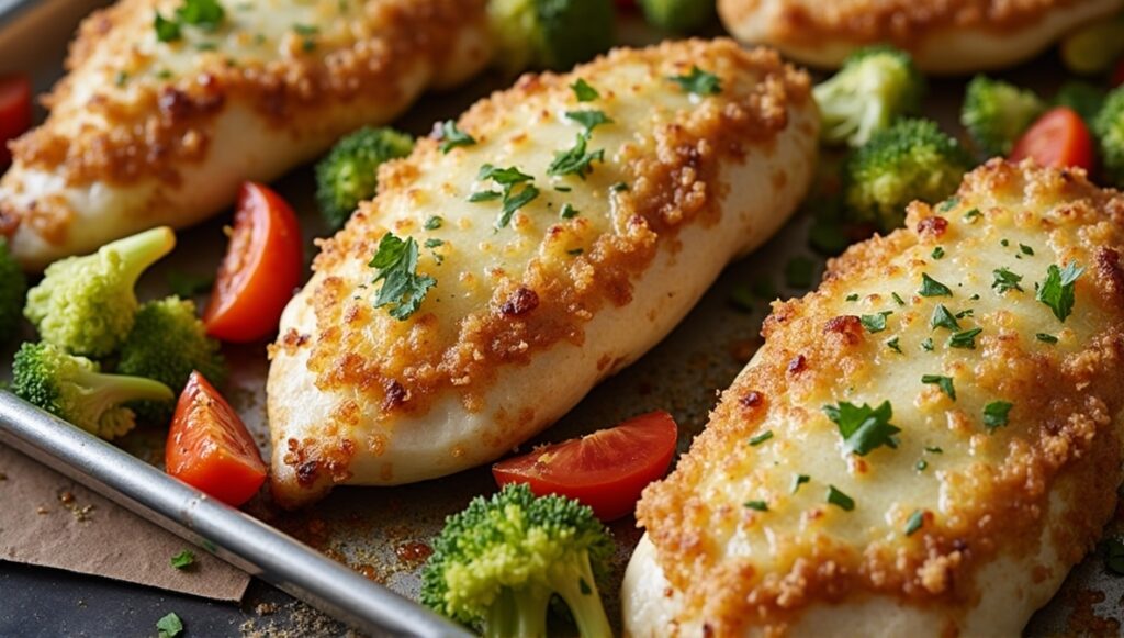 Sheet Pan Parmesan Chicken and Veggies β A Quick & Healthy Dinner 7 Sheet Pan Parmesan Chicken and Veggies