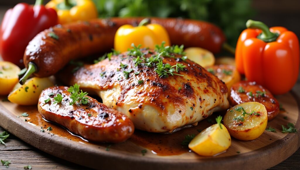 Chicken, Sausage, Peppers, and Potatoes β A Flavor-Packed One-Pan Meal 5 Chicken, Sausage, Peppers, and Potatoes