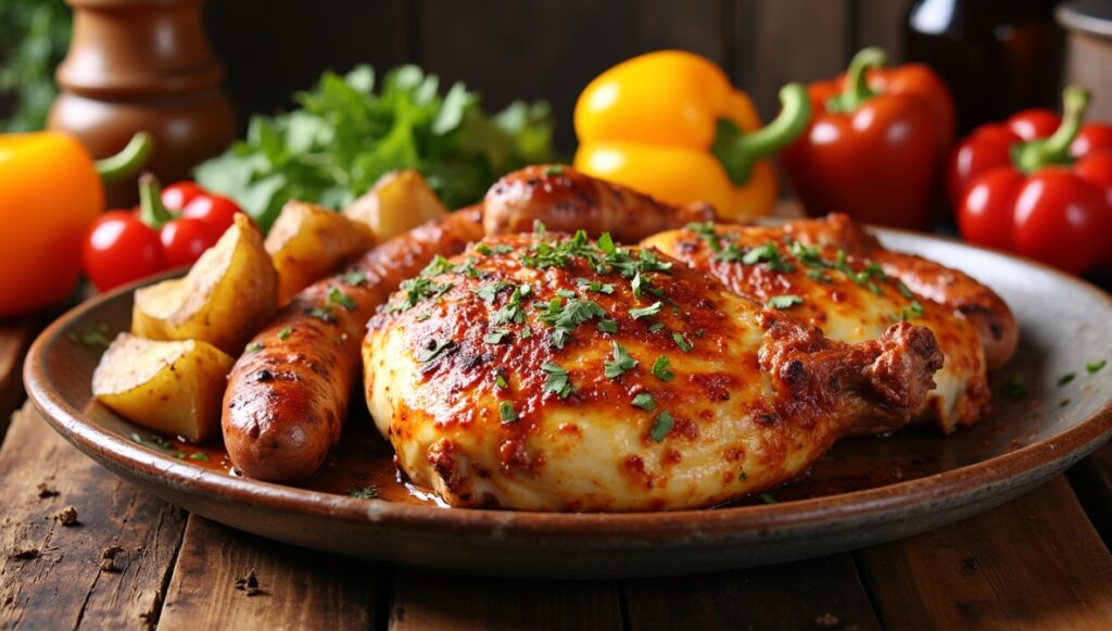 Chicken, Sausage, Peppers, and Potatoes β A Flavor-Packed One-Pan Meal 6 Chicken, Sausage, Peppers, and Potatoes