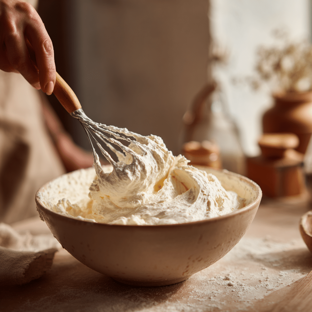 Sun-Drenched Ricotta Mascarpone Trifle: 5-Star Creamy Summer Dessert 8 Folding whipped cream into mascarpone-ricotta mixture