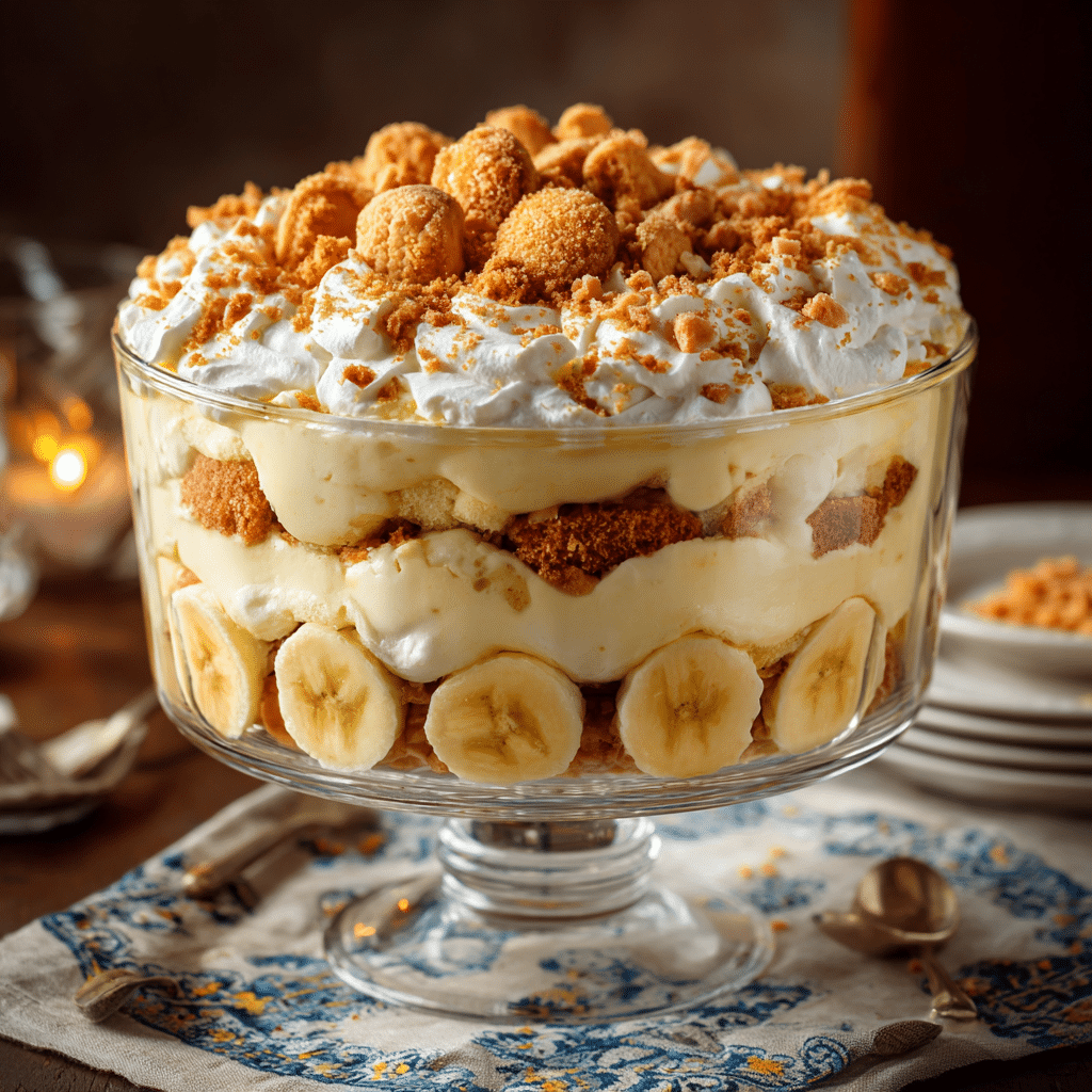 Magnolia Banana Pudding (Copycat) in a glass trifle dish
