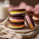 Homemade Oreos (Gourmet Oreos) – 5 Flavors You’ll Love 6 Recipe card and homemade Oreo cookies styled for blog post