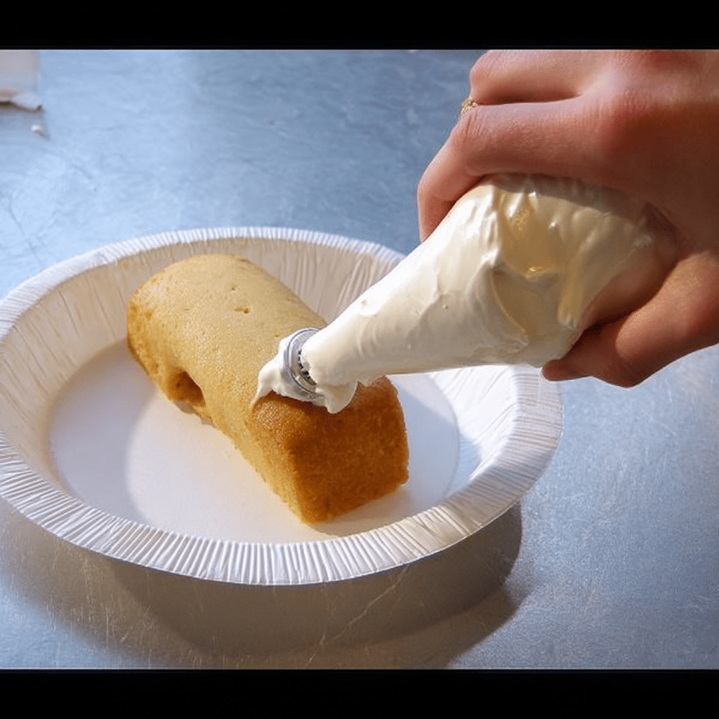 Homemade Twinkies That Taste Better Than the Original 10 Piping Filling Into Homemade Twinkie