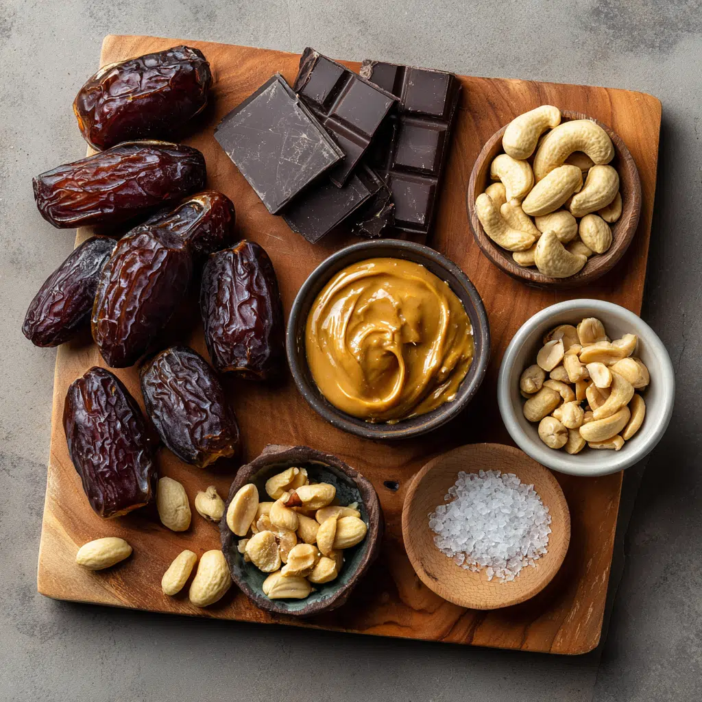 The Best Ever Date Snickers: Sweet, Healthy & Freezer-Ready Treat 6 Date Snickers ingredients
