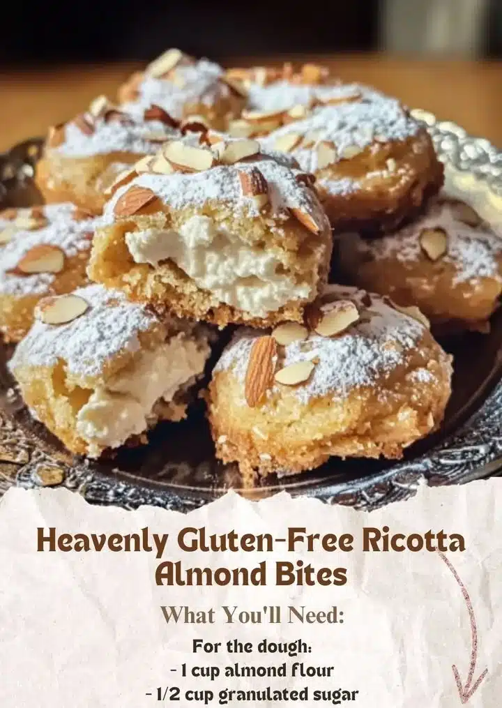 Delicious gluten-free ricotta almond bites on a plate