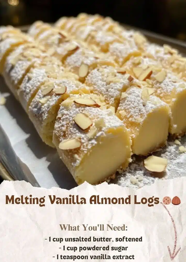 Melting vanilla almond logs creating a warm and inviting aroma