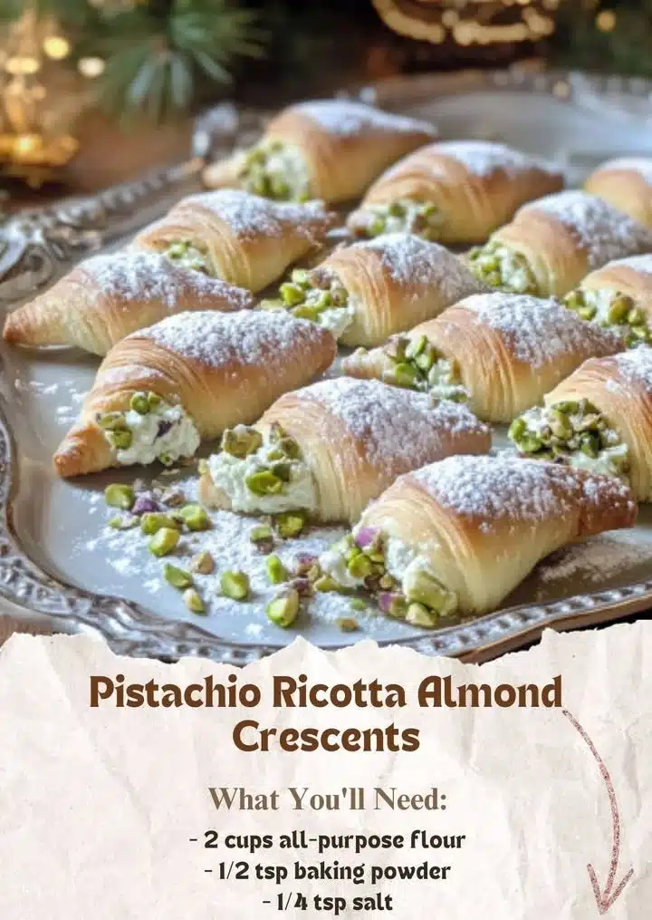 Delicious nutty pistachio ricotta pillows on a platter