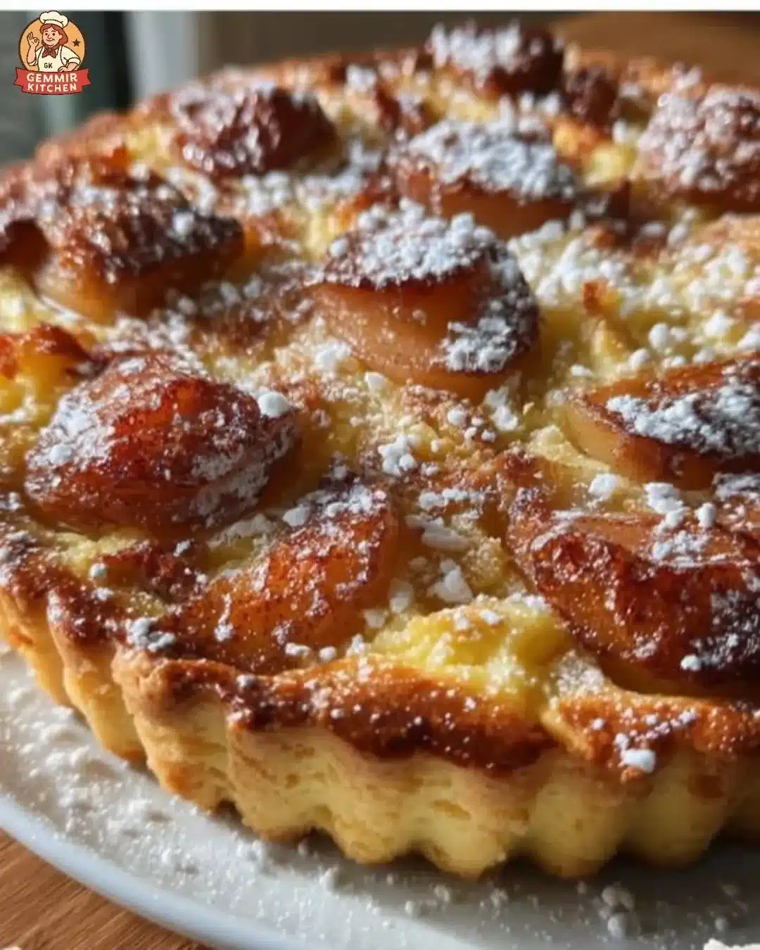 Deliciously baked Ricotta Pear Tart topped with fresh pears and creamy filling