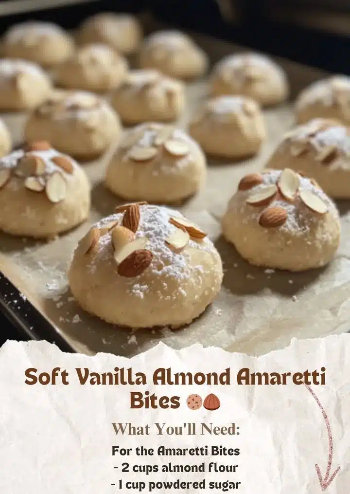 Soft Vanilla Almond Amaretti Bites for a delightful dessert experience
