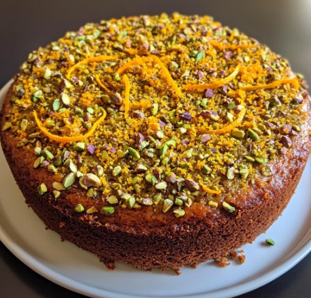 Orange Olive Oil Pistachio Cake