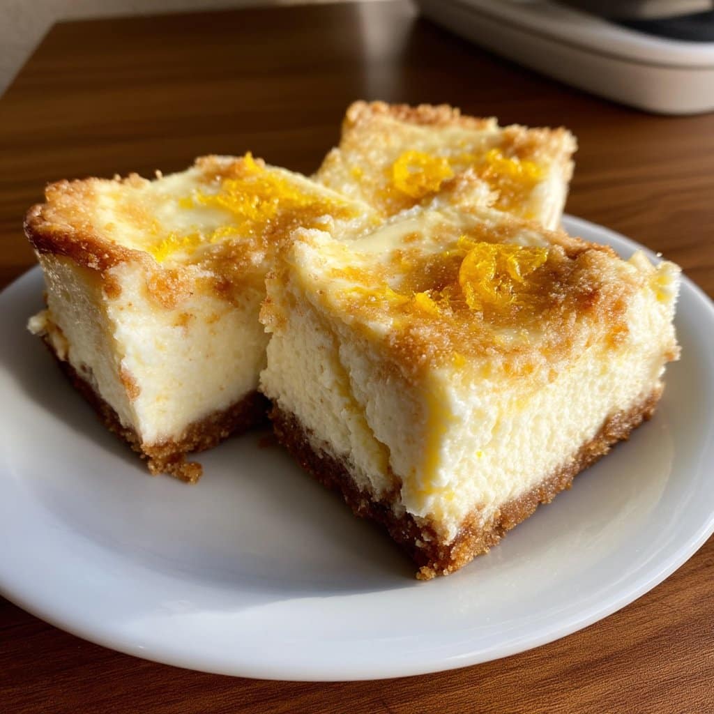 Creamy Orange Ricotta Cheesecake Bars