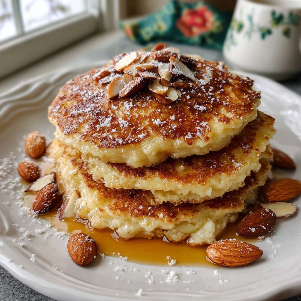 Snowy Morning Almond Pancakes
