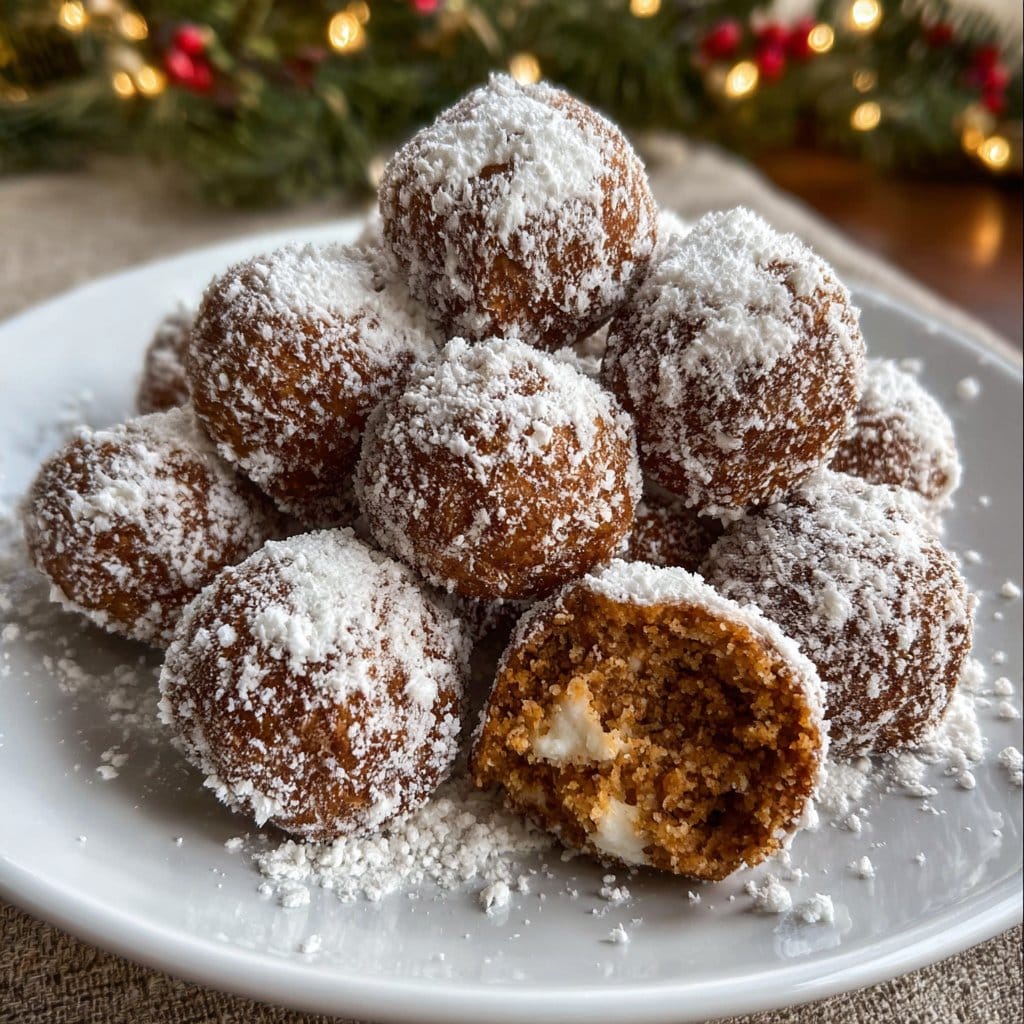 Gingerbread Ricotta Snowballs