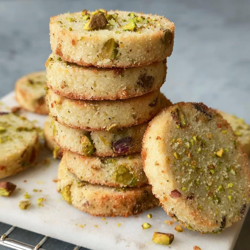 Pistachio Shortbread Cookies