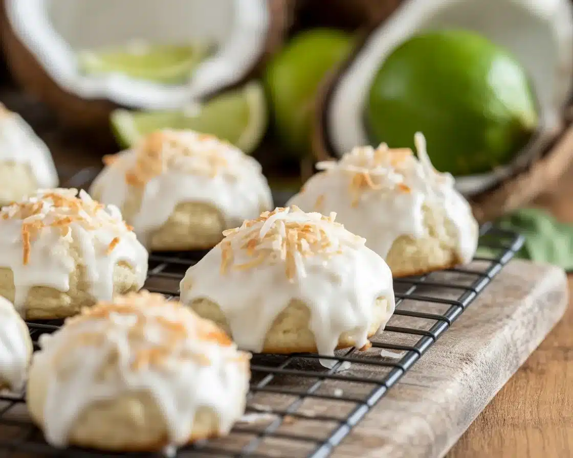 7 Irresistible Ricotta Coconut Lemon Cookies You'll Love 6 Ricotta Coconut Lemon Cookies with lemon glaze and toasted coconut for a tropical treat.