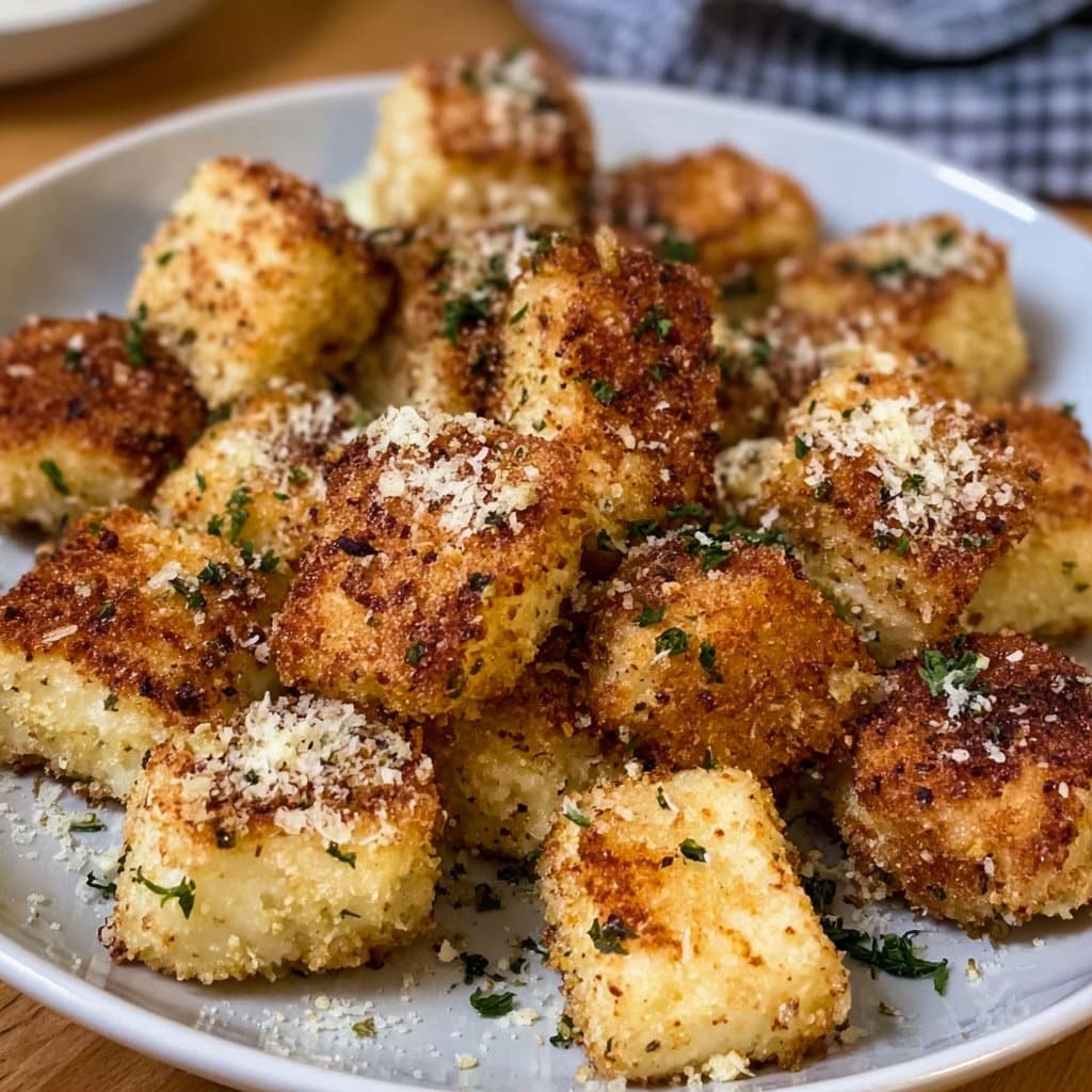 Air Fryer Parmesan Crusted Ricotta Bites
