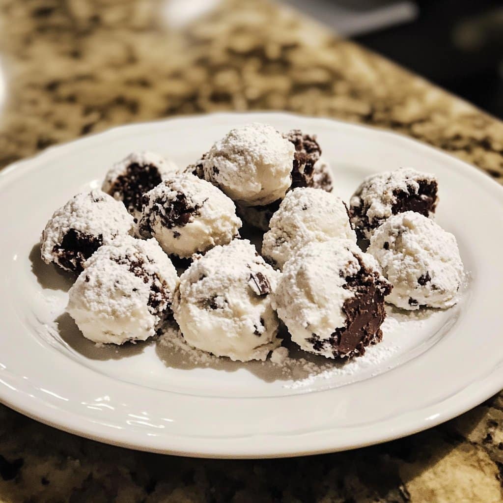 Chocolate Ricotta Snowball Bites