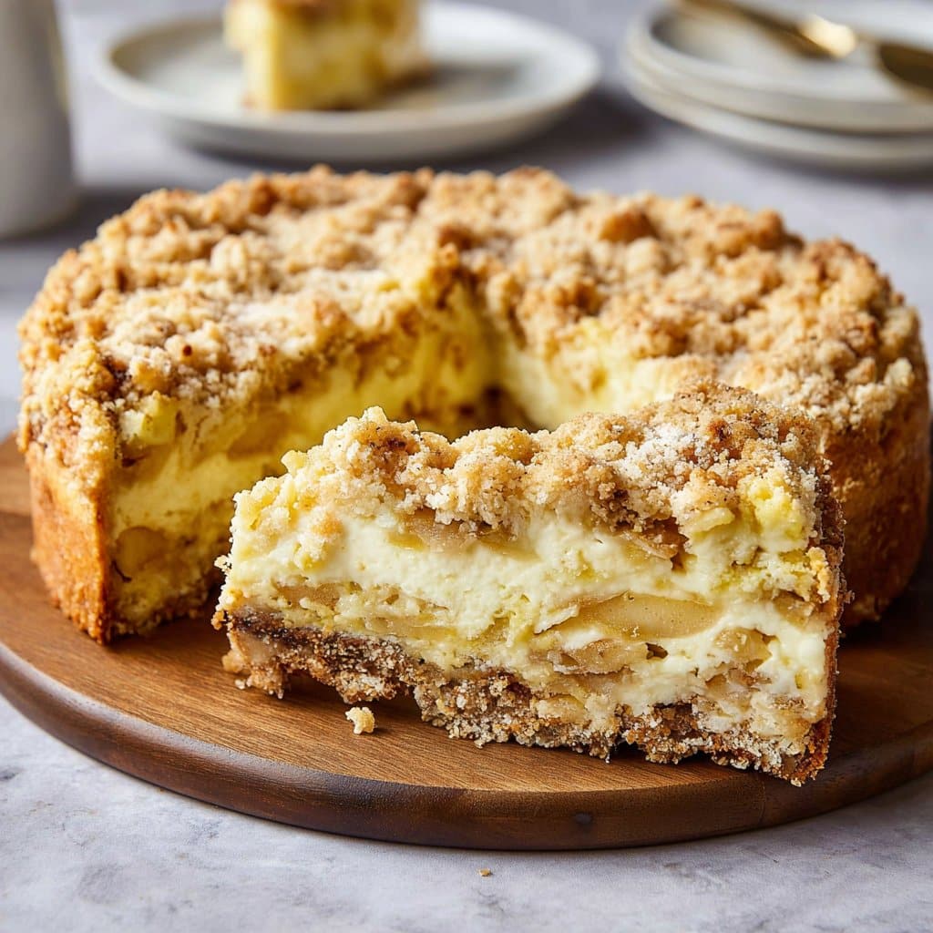 Mascarpone Apple Crumble Cake