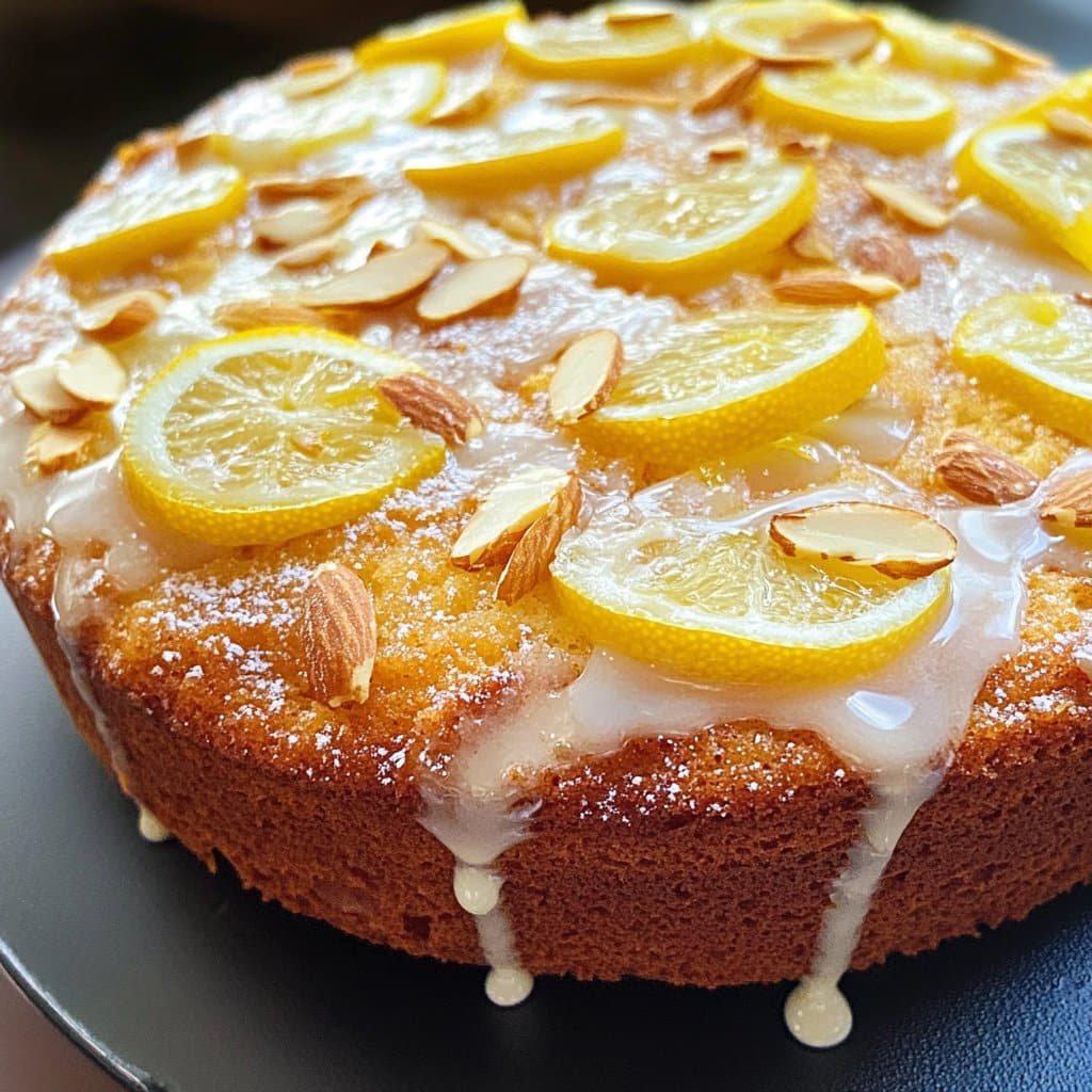 Almond Lemon Ricotta Cake with Lemon Glaze
