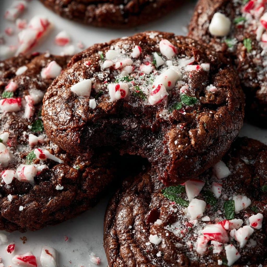 Peppermint Brownie Cookies