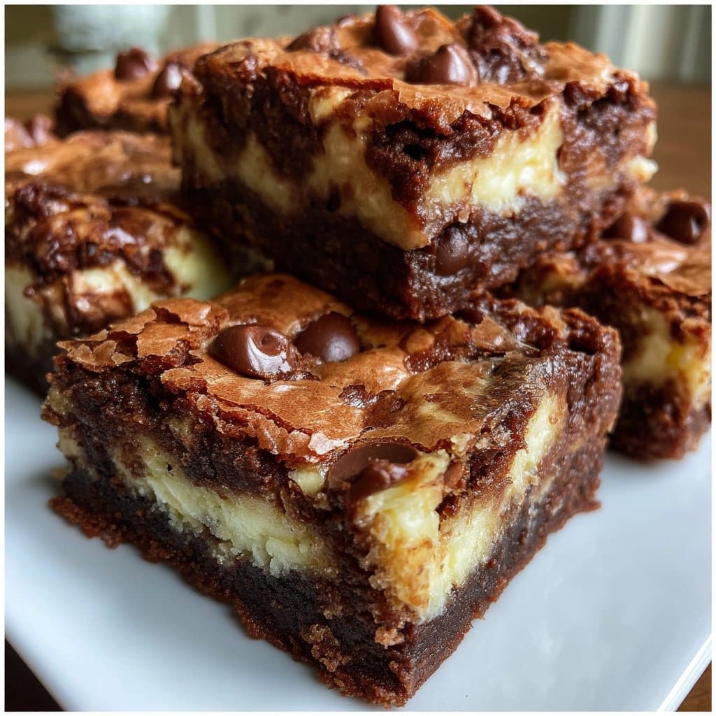 Marbled Mascarpone Brownie Bars