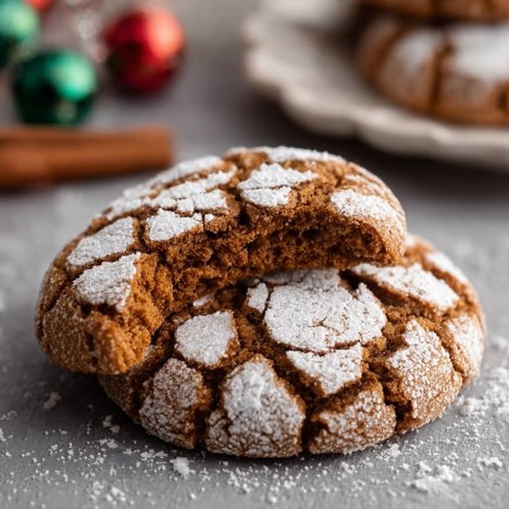 Gingerbread Crinkle Cookies