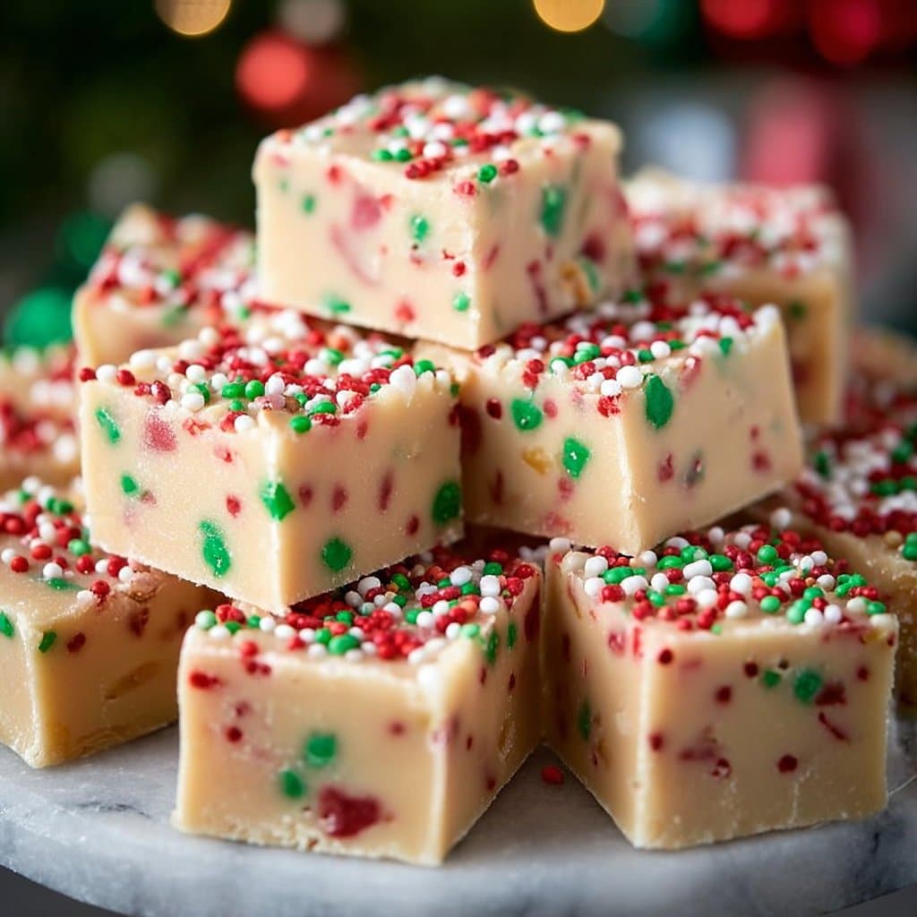 Easy Christmas Sugar Cookie Fudge 4 Easy Christmas Sugar Cookie Fudge