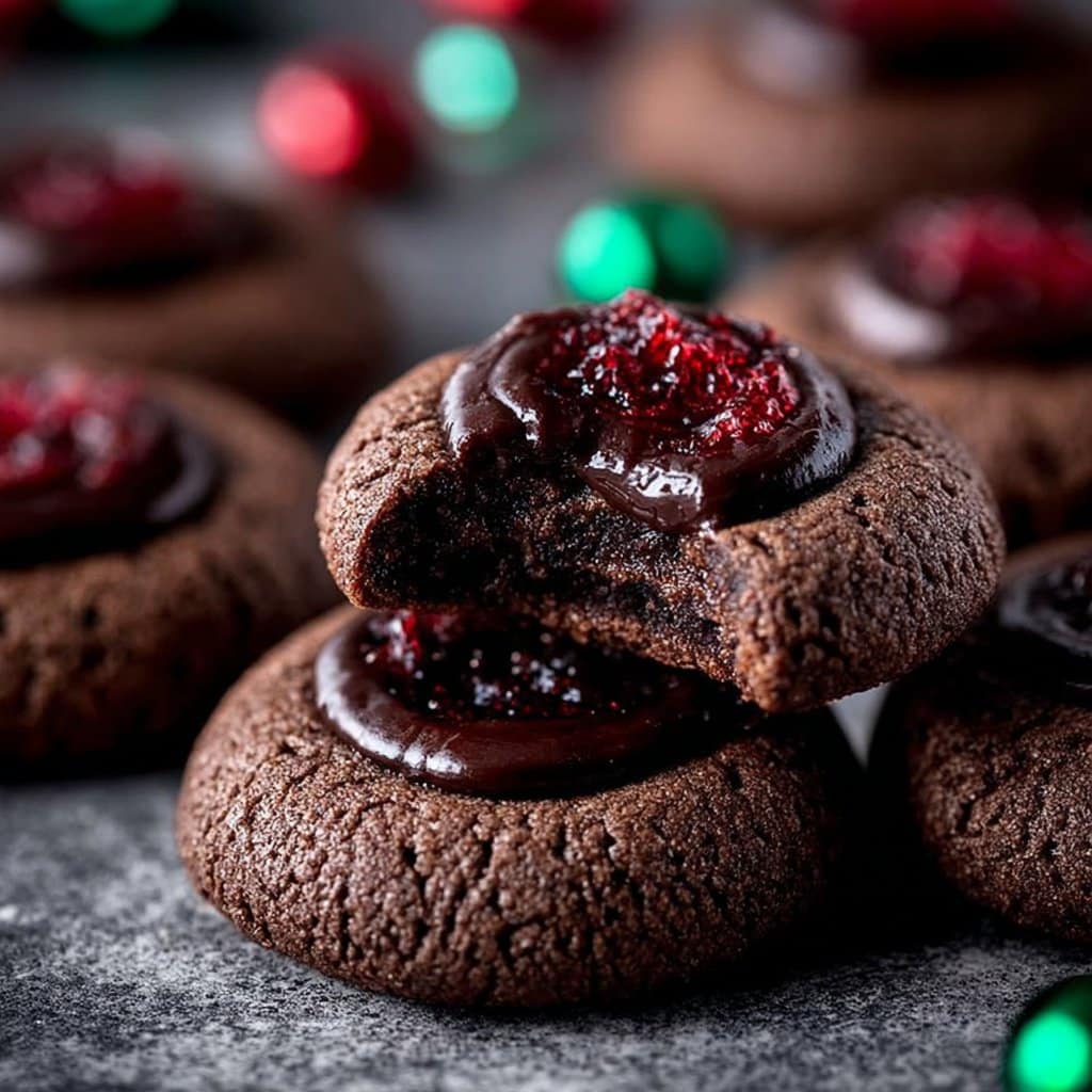 Chocolate Thumbprint Cookies 4 Chocolate Thumbprint Cookies