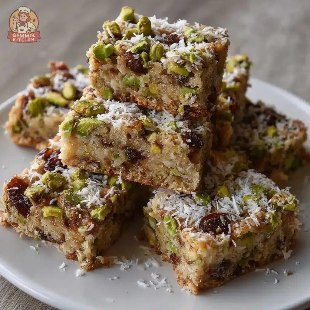Coconut Pistachio Energy Bars, a healthy snack for energy and vitality
