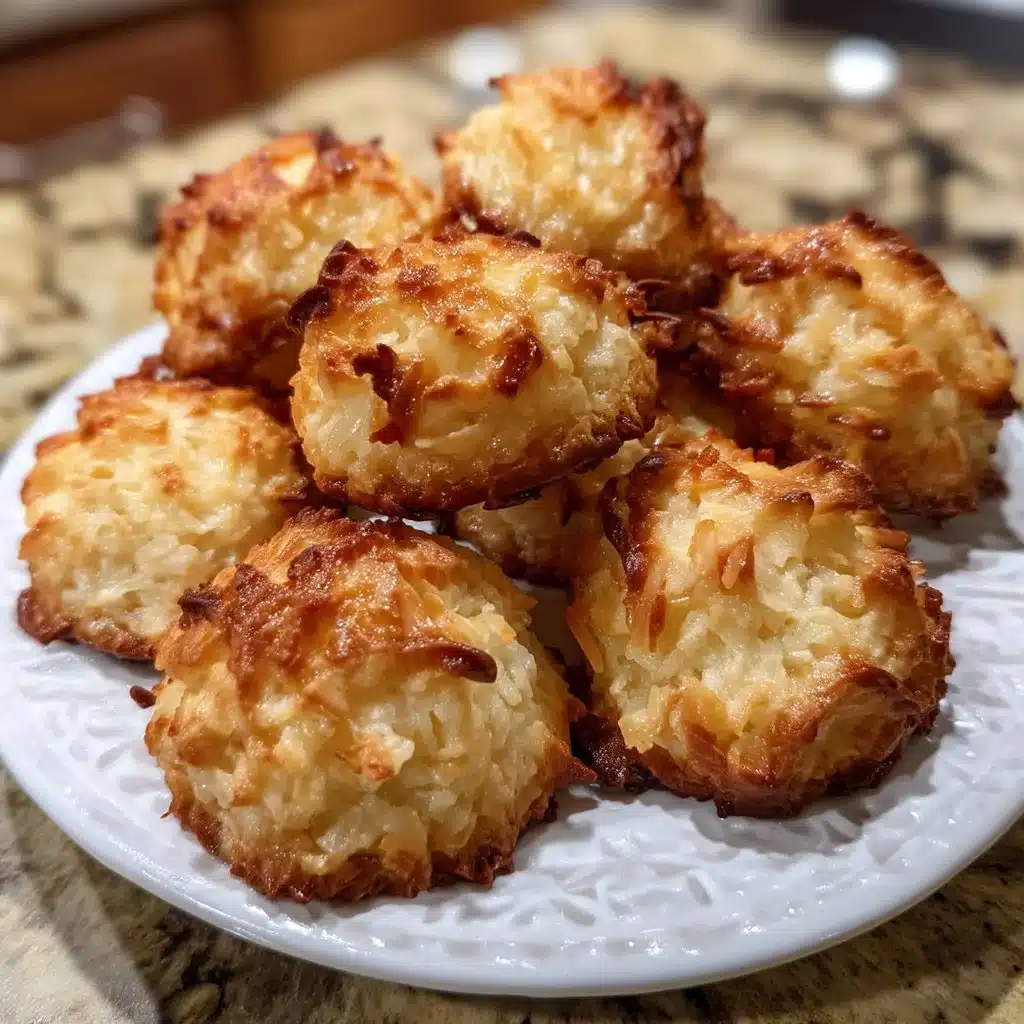 Delicious Coconut Ricotta Macaroons on a plate