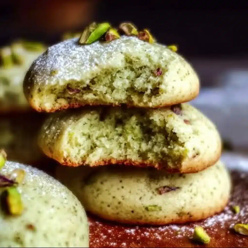 Cranberry Pistachio Ricotta Cookies 3 Freshly baked Cranberry Pistachio Ricotta Cookies on a plate