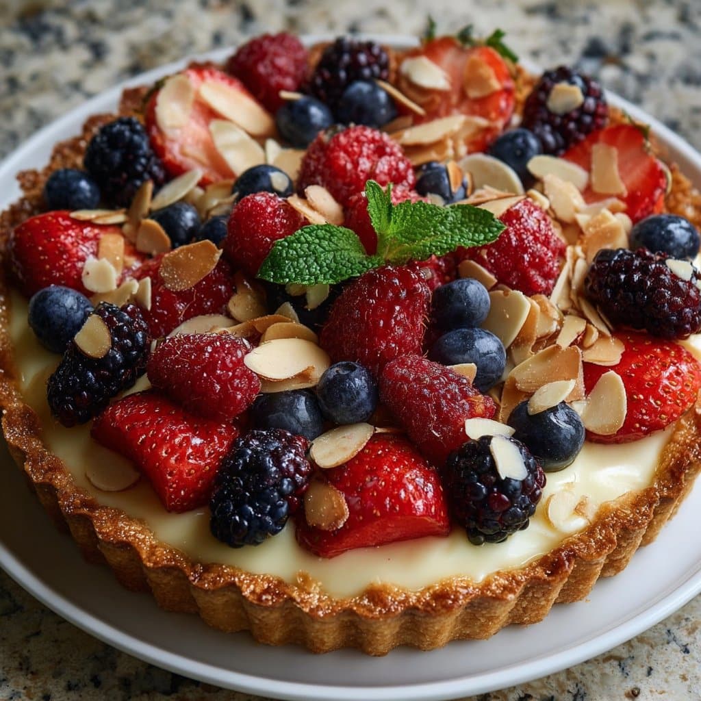 Mascarpone Almond Fruit Tart