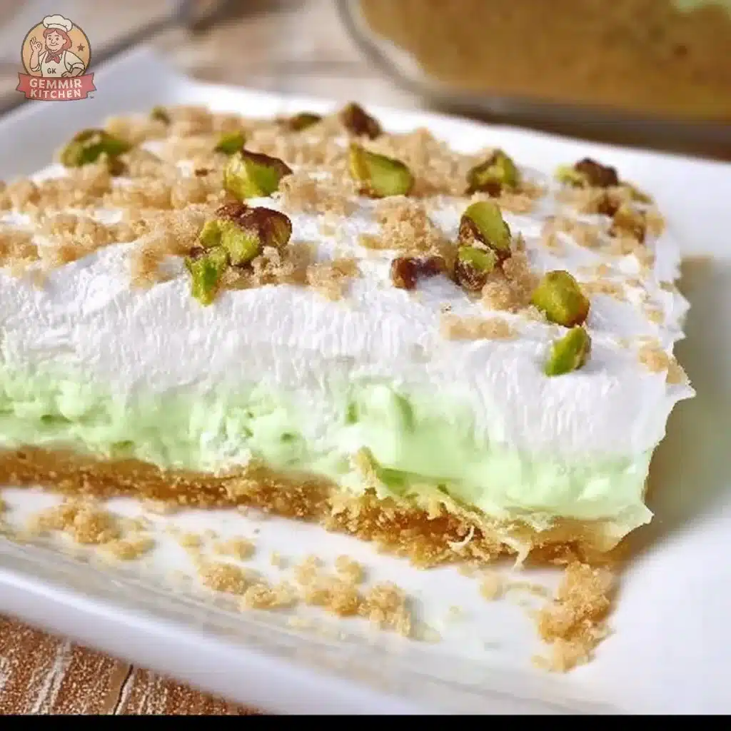 Easy Pistachio Lush 3 Delicious easy pistachio lush dessert with layers of cream and flavor