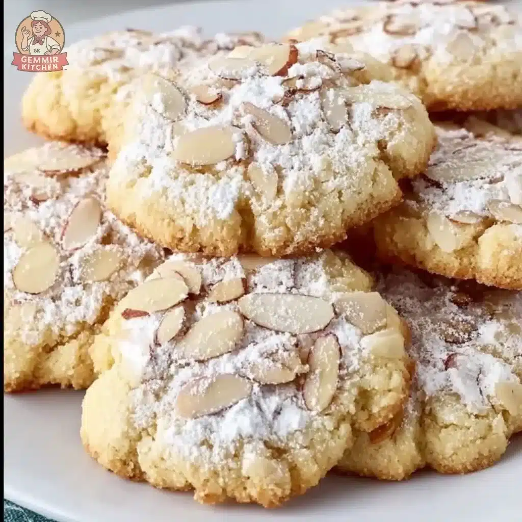 Festive Christmas cookies decorated with almond paste ready for the holiday season.
