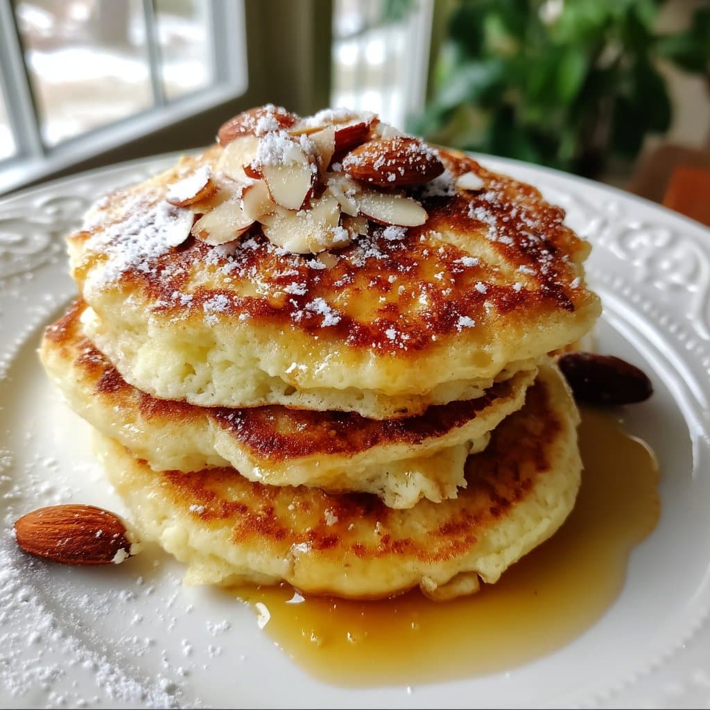 Snowy Morning Almond Pancakes