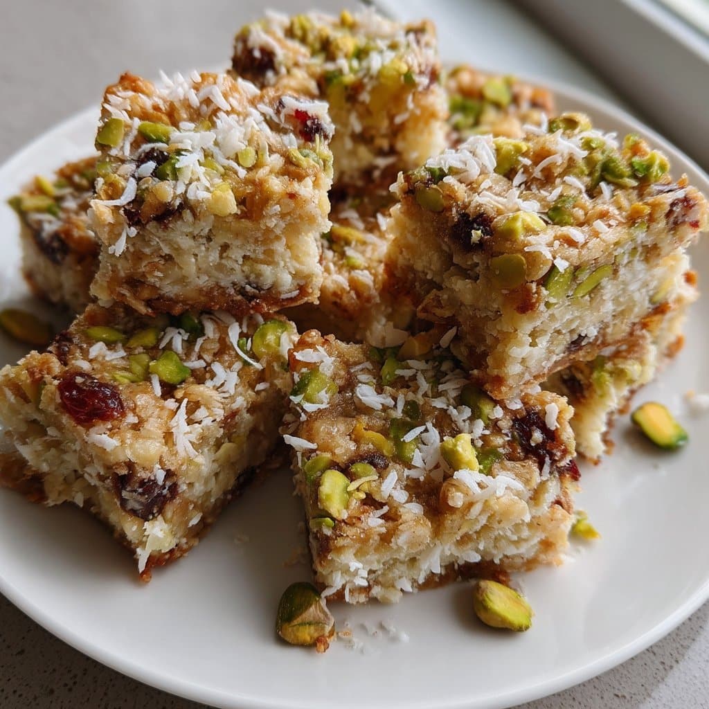 Coconut Pistachio Energy Bars