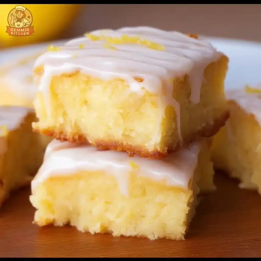Deliciously zesty lemon brownies with a soft, chewy texture