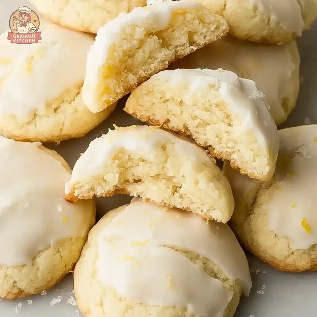 Freshly baked Lemon Drop Cookies with a vibrant lemon glaze