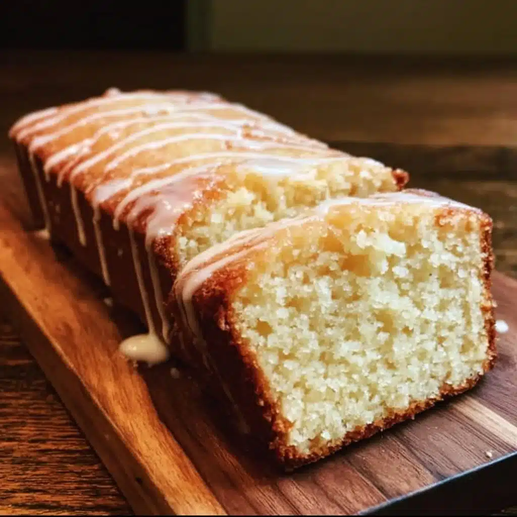 Lemon Ricotta Almond Pound Cake 3 Lemon Ricotta Almond Pound Cake on a plate garnished with fresh lemons.