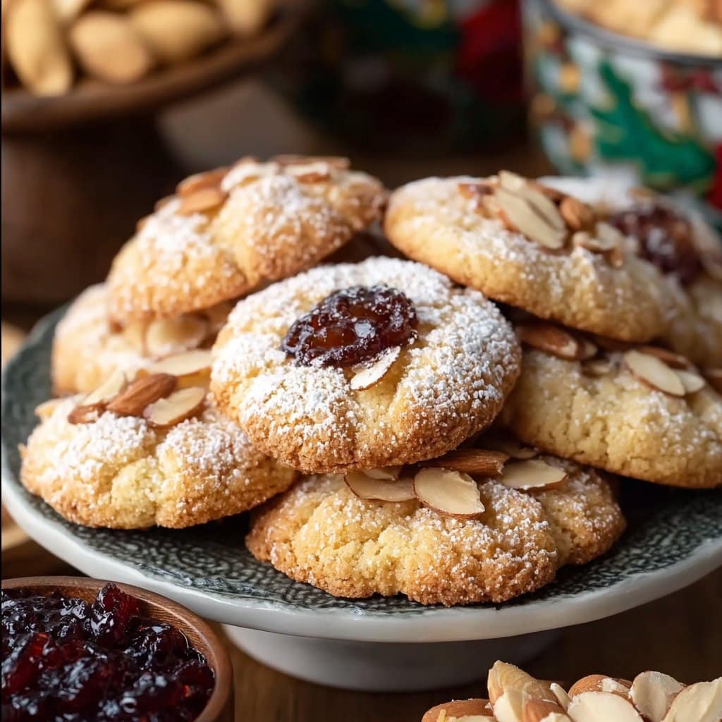 Festive Christmas Cookies with Almond Paste