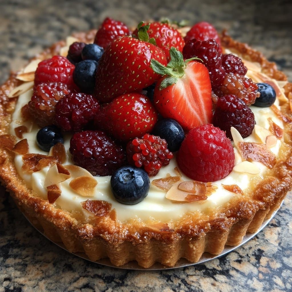 Mascarpone Almond Fruit Tart
