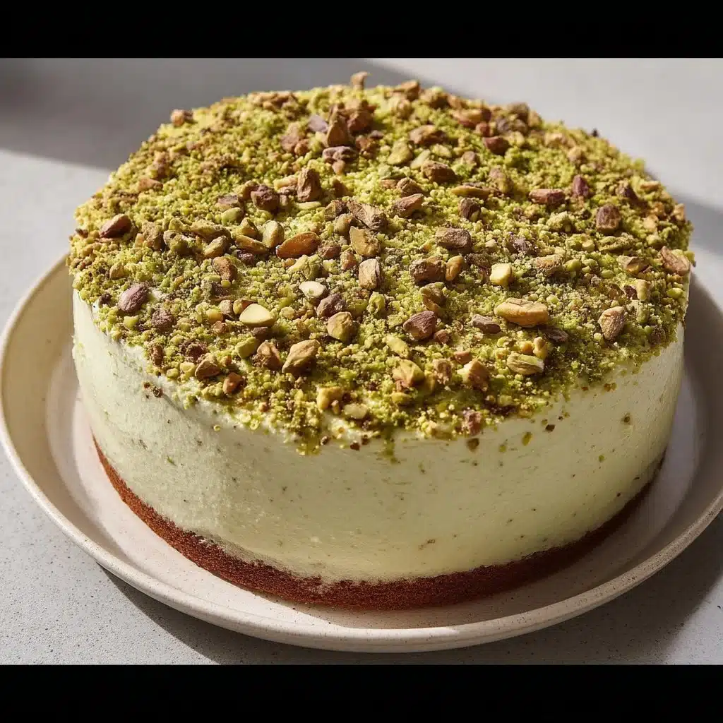 Pistachio, Orange & Ricotta Cake topped with fresh oranges and pistachios