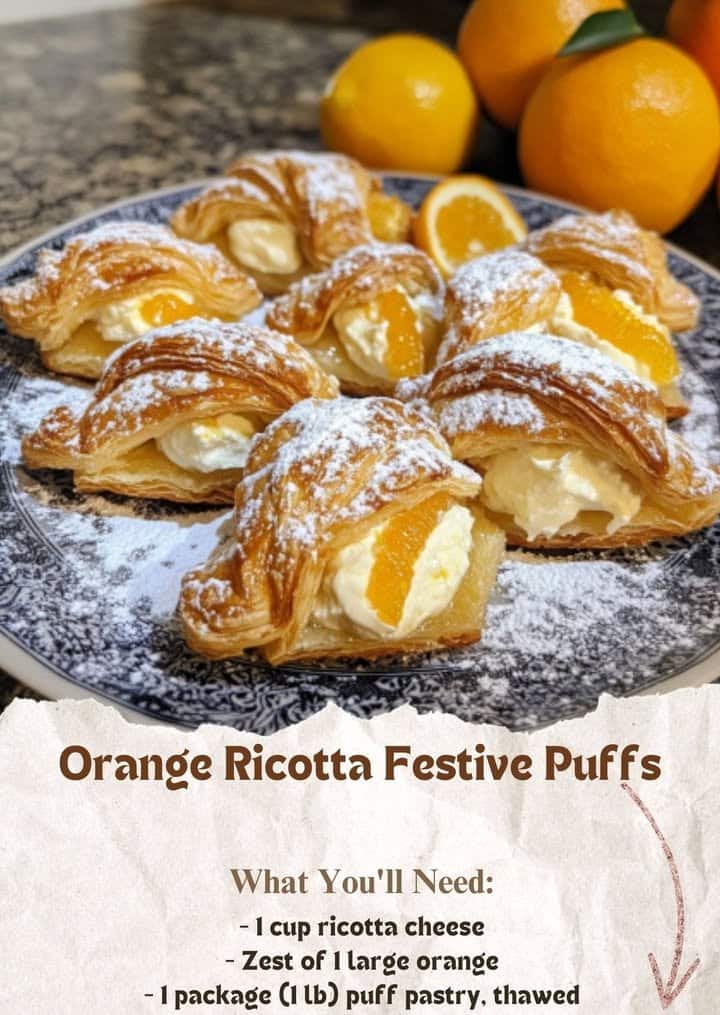 Orange Ricotta Festive Puffs