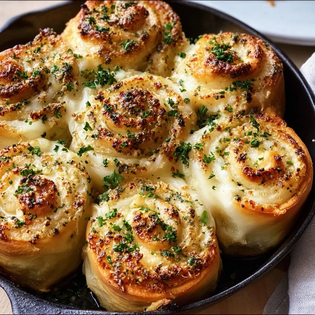 Golden Garlic Butter Ricotta Rolls