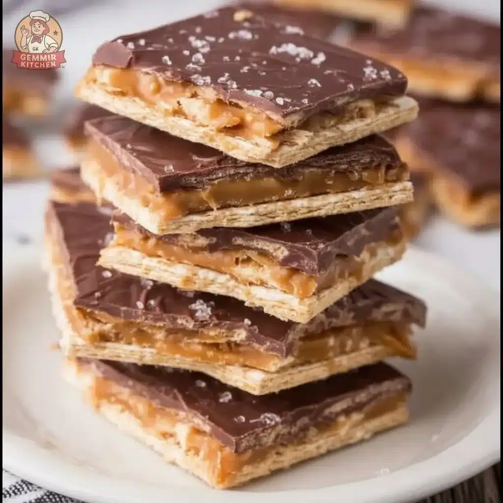 Deliciously sweet Saltine Cracker Candy with chocolate and nuts.