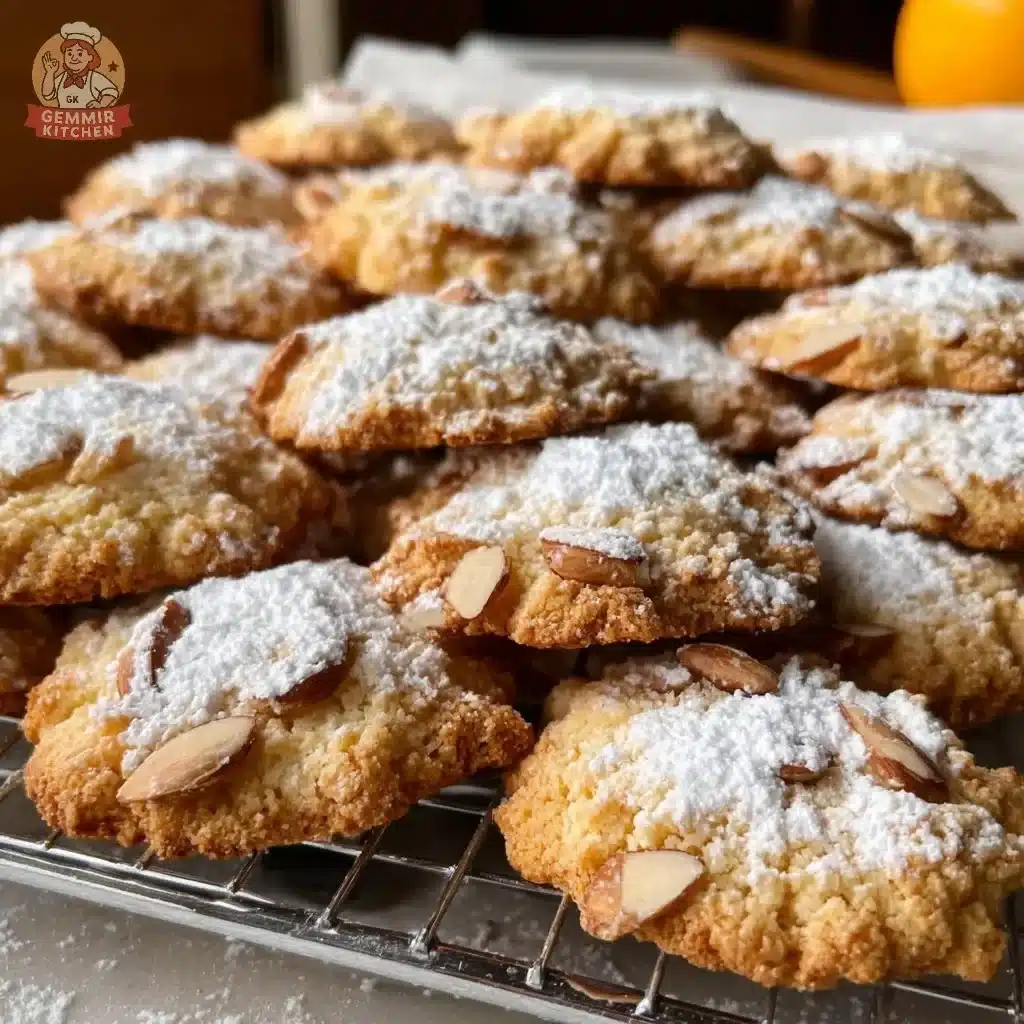 Sicilian Almond Ricciarelli cookies with a chewy texture and almond flavor